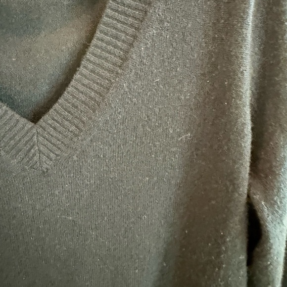 J. Crew Deep Blue V-Neck Cashmere Sweater - Picture 3 of 5